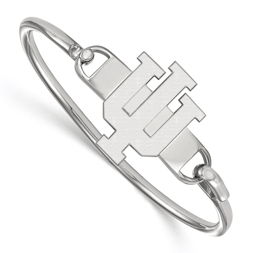 Sterling Silver 6in Indiana University Bangle