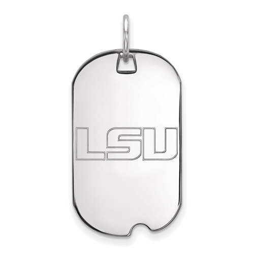 Sterling Silver Louisiana State University Small Dog Tag