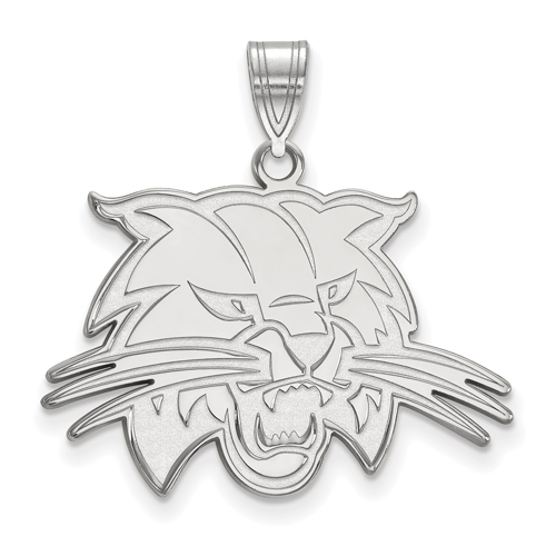 Ohio University Bobcat Pendant 3/4in 10k White Gold