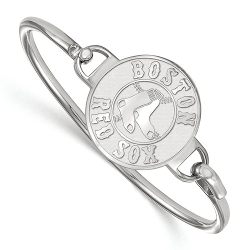 Sterling Silver 7in Boston Red Sox Bangle