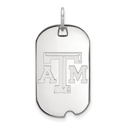 Sterling Silver Texas A&M University Small Dog Tag