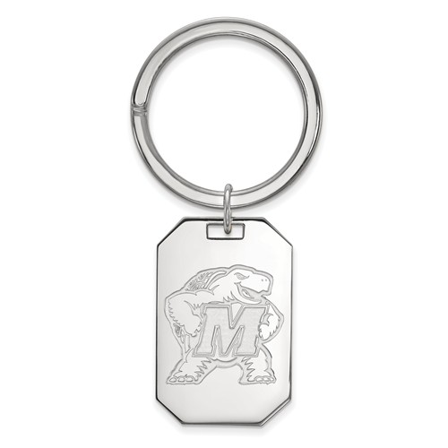 Sterling Silver University of Maryland Terrapin Key Chain