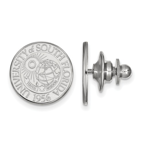 Sterling Silver University of South Florida Crest Lapel Pin