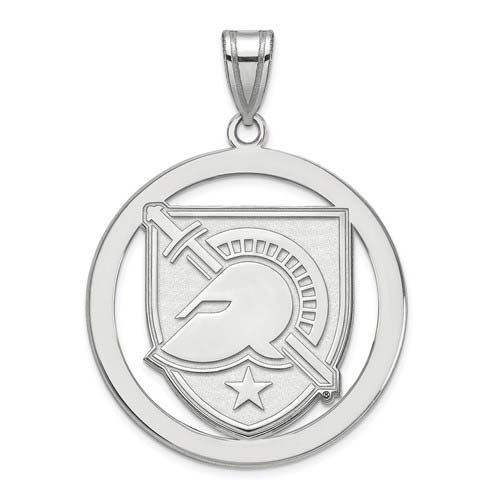 United States Military Academy Circle Pendant 1in Sterling Silver 