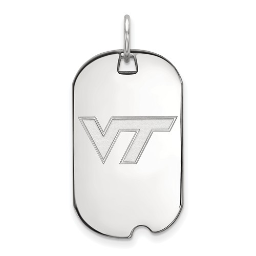 Sterling Silver Virginia Tech Small Dog Tag