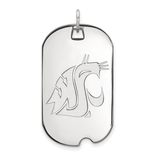 Sterling Silver Washington State University Dog Tag
