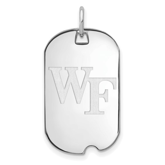 10k White Gold Wake Forest University Small Dog Tag