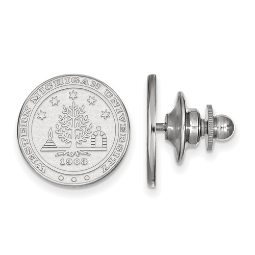 Sterling Silver Western Michigan University Crest Lapel Pin