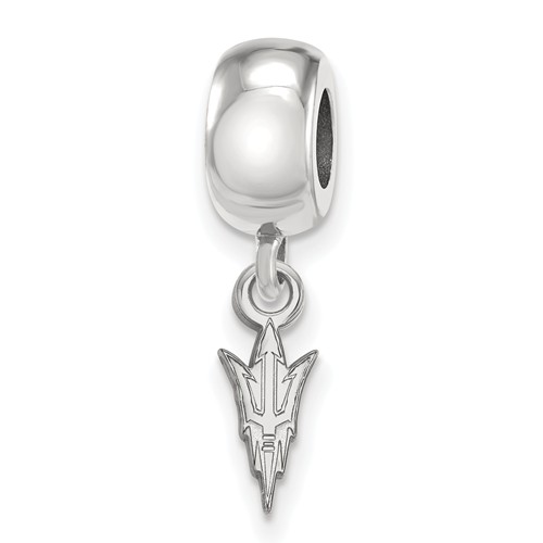 Arizona State University Pitchfork Tiny Dangle Bead Sterling Silver
