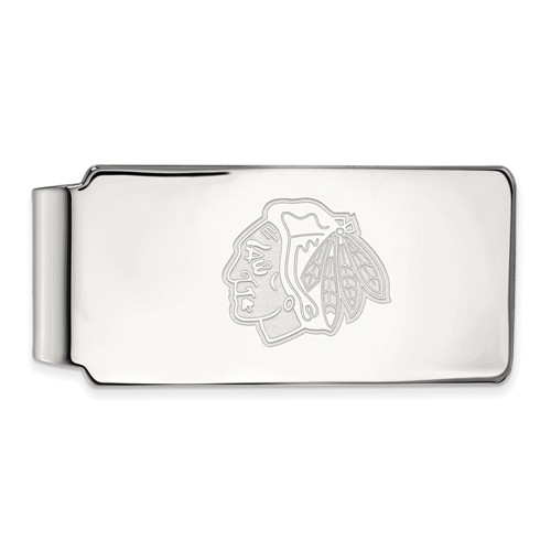 Chicago Blackhawks Money Clip 10k White Gold