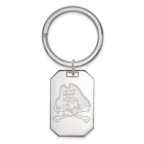 Sterling Silver East Carolina University Key Chain