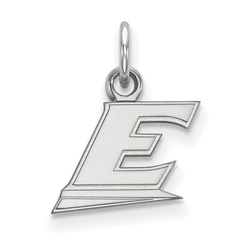Eastern Kentucky University Logo Charm 1/2in 14k White Gold