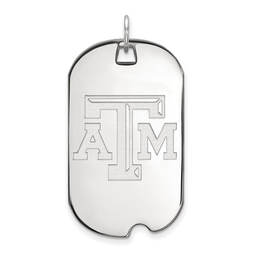 Sterling Silver Texas A&M University Dog Tag