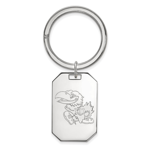Sterling Silver University of Kansas Key Chain