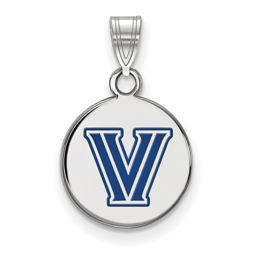 Villanova University Enamel Villanova Pendant 1/2in Sterling Silver