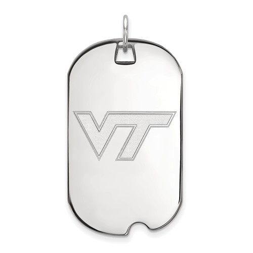 10k White Gold Virginia Tech Dog Tag