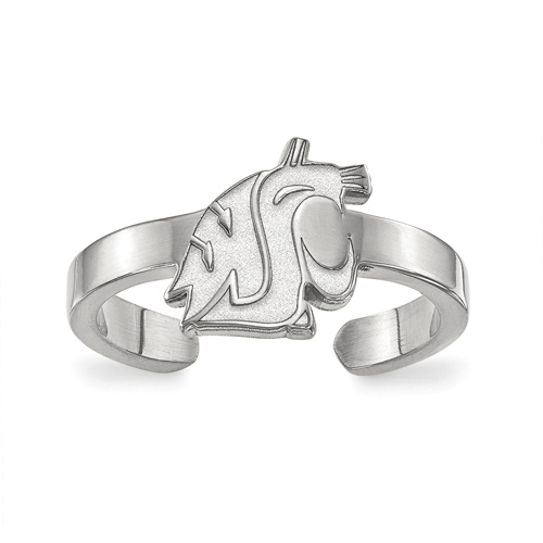 Sterling Silver Washington State University Toe Ring