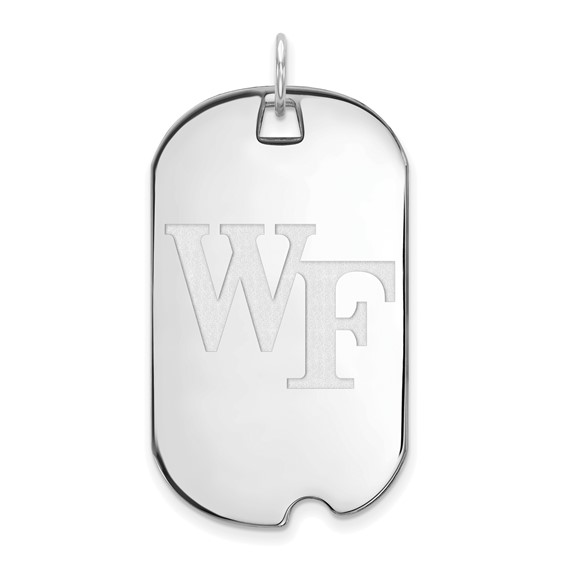 10k White Gold Wake Forest University Dog Tag