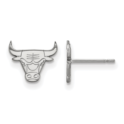 Sterling Silver Chicago Bulls Extra Small Post Earrings