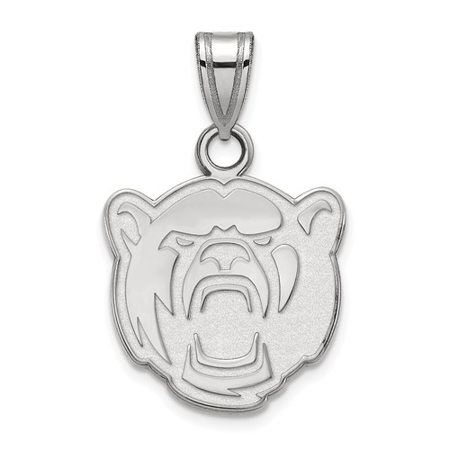 Sterling Silver 1/2in Baylor University Bear Head Pendant