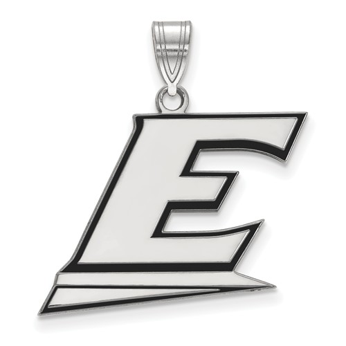 Eastern Kentucky University Enamel Pendant 5/8in Sterling Silver