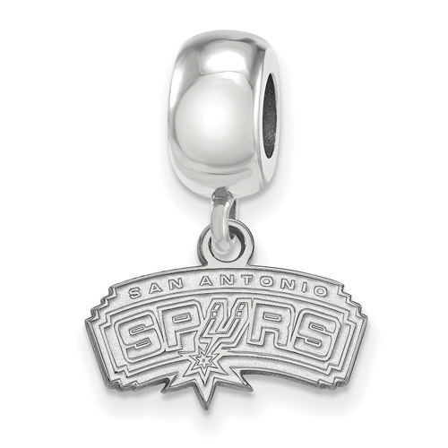 Sterling Silver San Antonio Spurs Extra Small Dangle Bead Charm