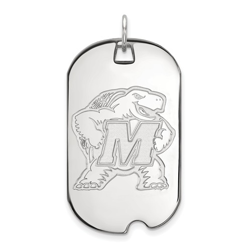 Sterling Silver University of Maryland Terrapin Dog Tag