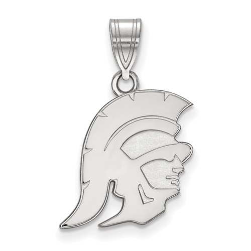 Sterling Silver 5/8in University of Southern California Trojan Pendant