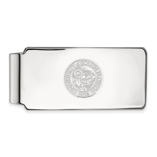 Sterling Silver University of South Florida Crest Money Clip