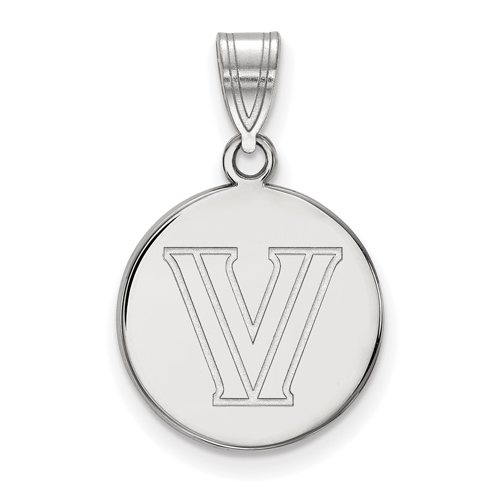 Villanova University Round V Pendant 5/8in Sterling Silver