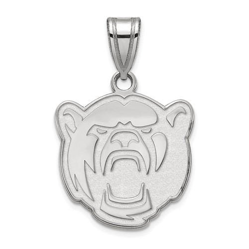 Sterling Silver 5/8in Baylor University Bear Head Pendant