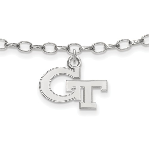 Sterling Silver Georgia Tech Anklet