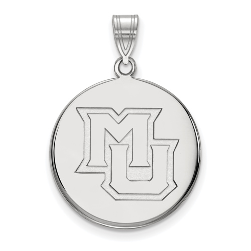 Marquette University Disc Pendant 3/4in Sterling Silver
