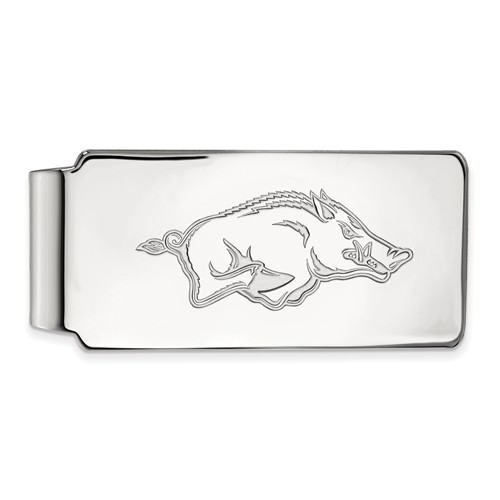 Sterling Silver University of Arkansas Money Clip