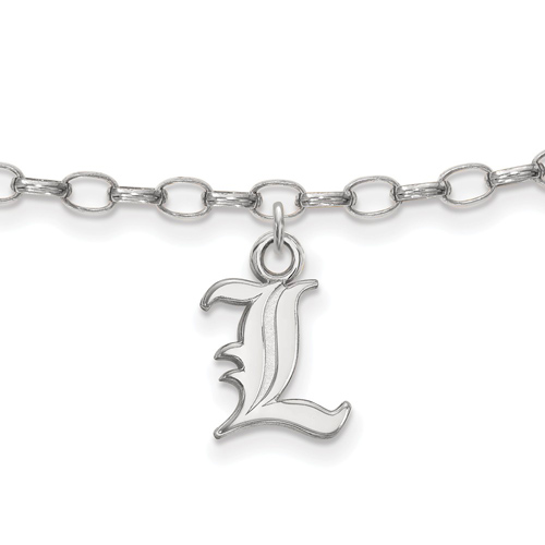 Sterling Silver 9in University of Louisville L Anklet