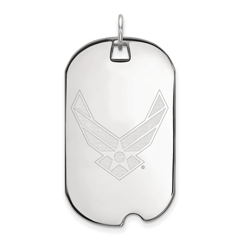 Sterling Silver United States Air Force Large Dog Tag