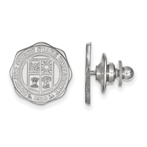 Bowling Green State University Logo Lapel Pin 14k White Gold 