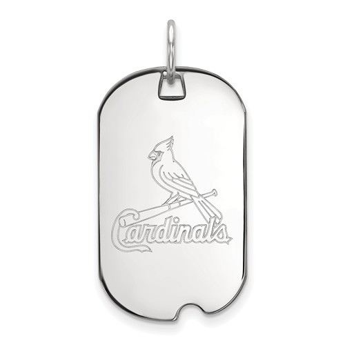14kt White Gold St. Louis Cardinals Small Dog Tag