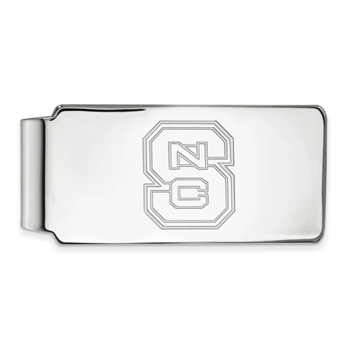 10k White Gold North Carolina State University Money Clip