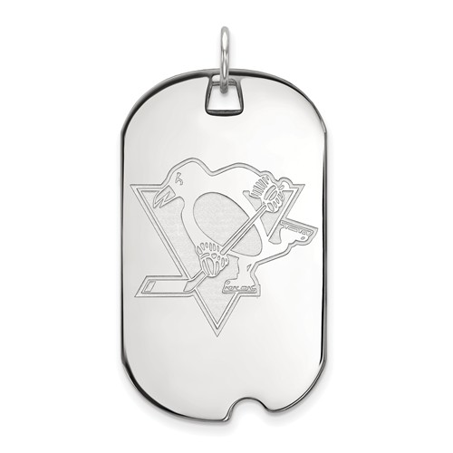 Sterling Silver Pittsburgh Penguins Dog Tag