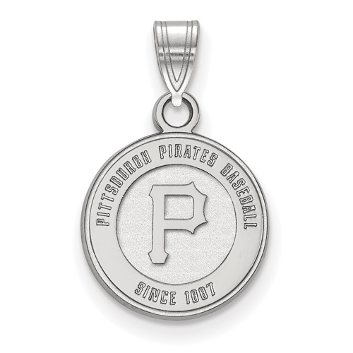 Sterling Silver 1/2in Pittsburgh Pirates Baseball Since 1887 Pendant