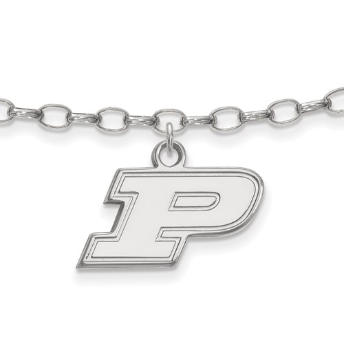 Sterling Silver Purdue University P Anklet