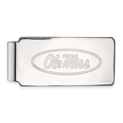 14k White Gold Ole Miss Money Clip