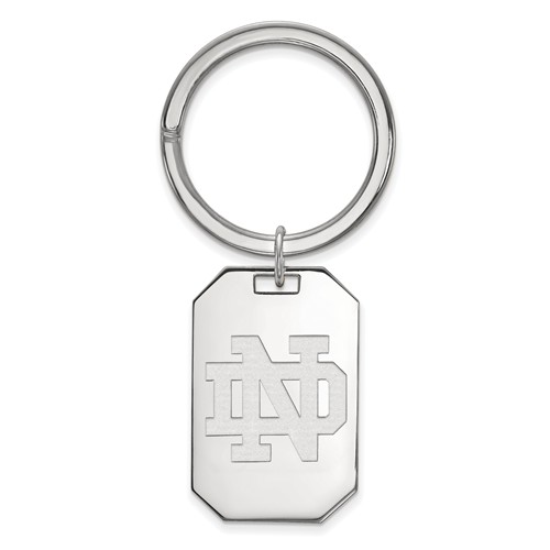 Sterling Silver University of Notre Dame Key Chain