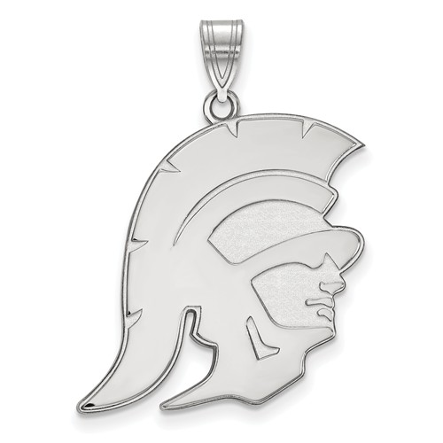 14k White Gold 1in University of Southern California Trojan Pendant