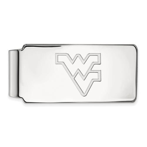 10kt White Gold West Virginia University Money Clip