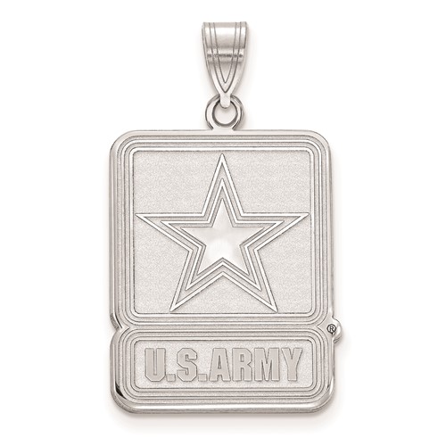 Sterling Silver United States Army Logo Pendant 7/8in