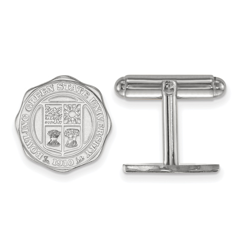 Bowling Green State University Crest Cuff Links Sterling Silver