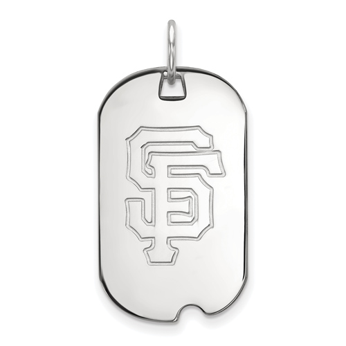 14kt White Gold San Francisco Giants Small Dog Tag