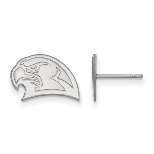 Miami University RedHawk Extra Small Post Earrings 10k White Gold